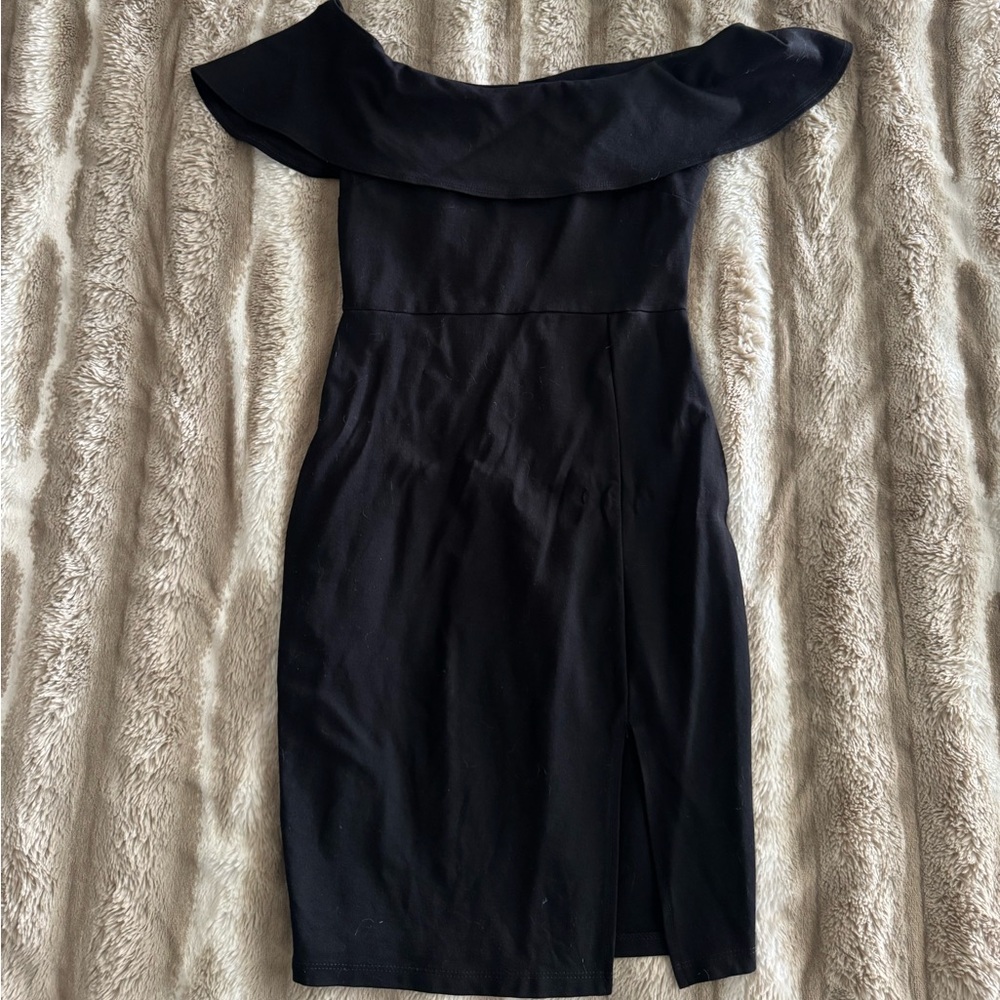 Elegant Black Off-Shoulder Dress